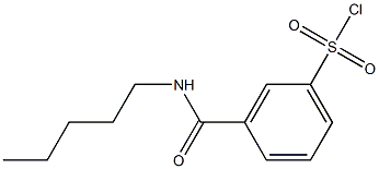 3-(pentylcarbamoyl)benzene-1-sulfonyl chloride Struktur