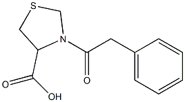 3-(phenylacetyl)-1,3-thiazolidine-4-carboxylic acid Struktur