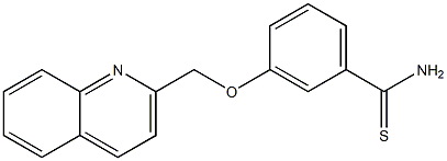 3-(quinolin-2-ylmethoxy)benzene-1-carbothioamide Struktur