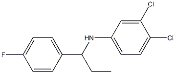 3,4-dichloro-N-[1-(4-fluorophenyl)propyl]aniline Struktur