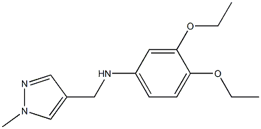 3,4-diethoxy-N-[(1-methyl-1H-pyrazol-4-yl)methyl]aniline Struktur