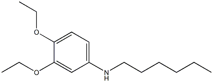 3,4-diethoxy-N-hexylaniline Struktur