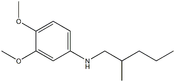 3,4-dimethoxy-N-(2-methylpentyl)aniline Struktur