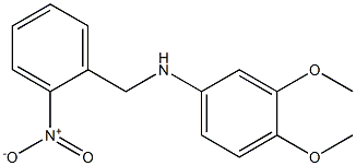 3,4-dimethoxy-N-[(2-nitrophenyl)methyl]aniline Struktur