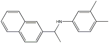 3,4-dimethyl-N-[1-(naphthalen-2-yl)ethyl]aniline Struktur