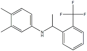 3,4-dimethyl-N-{1-[2-(trifluoromethyl)phenyl]ethyl}aniline Struktur