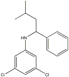 3,5-dichloro-N-(3-methyl-1-phenylbutyl)aniline Struktur