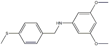 3,5-dimethoxy-N-{[4-(methylsulfanyl)phenyl]methyl}aniline Struktur