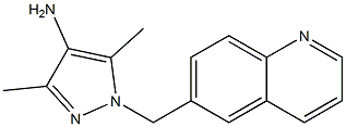 3,5-dimethyl-1-(quinolin-6-ylmethyl)-1H-pyrazol-4-amine Struktur