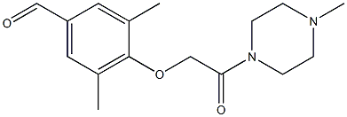 3,5-dimethyl-4-[2-(4-methylpiperazin-1-yl)-2-oxoethoxy]benzaldehyde Struktur