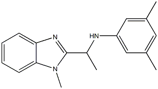 3,5-dimethyl-N-[1-(1-methyl-1H-1,3-benzodiazol-2-yl)ethyl]aniline Struktur