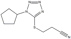 3-[(1-cyclopentyl-1H-1,2,3,4-tetrazol-5-yl)sulfanyl]propanenitrile Struktur