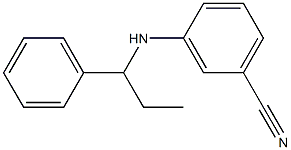 3-[(1-phenylpropyl)amino]benzonitrile Struktur