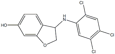 3-[(2,4,5-trichlorophenyl)amino]-2,3-dihydro-1-benzofuran-6-ol Struktur