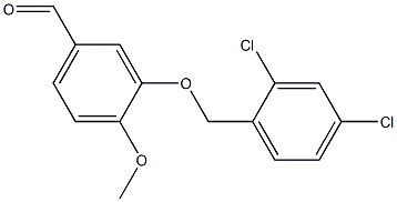 3-[(2,4-dichlorophenyl)methoxy]-4-methoxybenzaldehyde Struktur