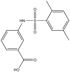 3-[(2,5-dimethylbenzene)sulfonamido]benzoic acid Struktur