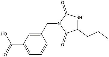 3-[(2,5-dioxo-4-propylimidazolidin-1-yl)methyl]benzoic acid Struktur