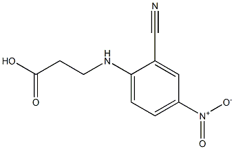 3-[(2-cyano-4-nitrophenyl)amino]propanoic acid Struktur