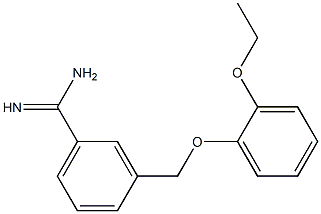 3-[(2-ethoxyphenoxy)methyl]benzenecarboximidamide Struktur