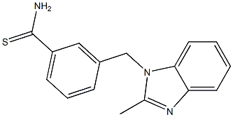 3-[(2-methyl-1H-benzimidazol-1-yl)methyl]benzenecarbothioamide Struktur