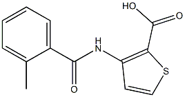 3-[(2-methylbenzoyl)amino]thiophene-2-carboxylic acid Struktur