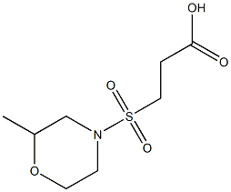 3-[(2-methylmorpholine-4-)sulfonyl]propanoic acid Struktur