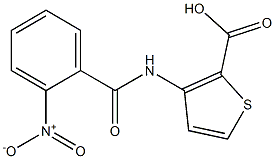 3-[(2-nitrobenzoyl)amino]thiophene-2-carboxylic acid Struktur