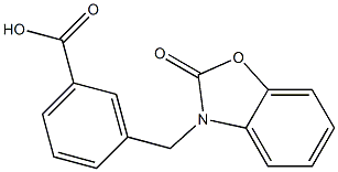 3-[(2-oxo-1,3-benzoxazol-3(2H)-yl)methyl]benzoic acid Struktur