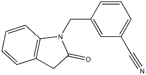 3-[(2-oxo-2,3-dihydro-1H-indol-1-yl)methyl]benzonitrile Struktur