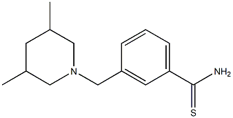 3-[(3,5-dimethylpiperidin-1-yl)methyl]benzene-1-carbothioamide Struktur