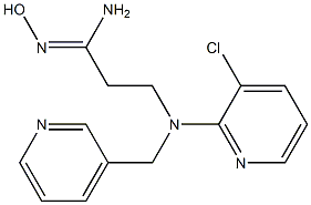 3-[(3-chloropyridin-2-yl)(pyridin-3-ylmethyl)amino]-N'-hydroxypropanimidamide Struktur