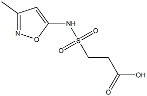 3-[(3-methyl-1,2-oxazol-5-yl)sulfamoyl]propanoic acid Struktur