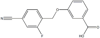 3-[(4-cyano-2-fluorophenyl)methoxy]benzoic acid Struktur