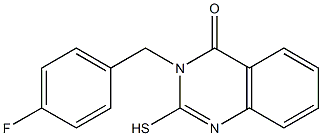 3-[(4-fluorophenyl)methyl]-2-sulfanyl-3,4-dihydroquinazolin-4-one Struktur