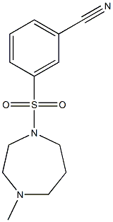 3-[(4-methyl-1,4-diazepane-1-)sulfonyl]benzonitrile Struktur