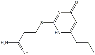 3-[(4-oxo-6-propyl-1,4-dihydropyrimidin-2-yl)sulfanyl]propanimidamide Struktur