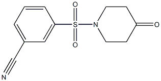 3-[(4-oxopiperidine-1-)sulfonyl]benzonitrile Struktur