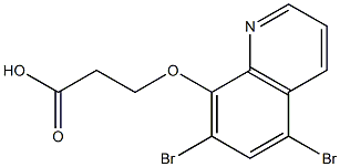 3-[(5,7-dibromoquinolin-8-yl)oxy]propanoic acid Struktur