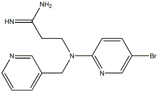 3-[(5-bromopyridin-2-yl)(pyridin-3-ylmethyl)amino]propanimidamide Struktur