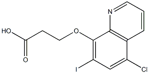 3-[(5-chloro-7-iodoquinolin-8-yl)oxy]propanoic acid Struktur