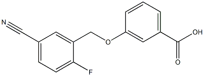 3-[(5-cyano-2-fluorophenyl)methoxy]benzoic acid Struktur