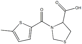 3-[(5-methylthien-2-yl)carbonyl]-1,3-thiazolidine-4-carboxylic acid Struktur