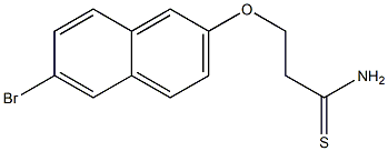 3-[(6-bromo-2-naphthyl)oxy]propanethioamide Struktur