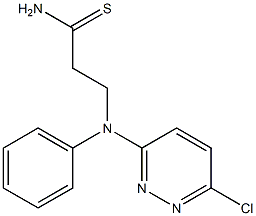 3-[(6-chloropyridazin-3-yl)(phenyl)amino]propanethioamide Struktur