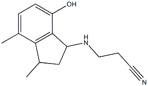 3-[(7-hydroxy-3,4-dimethyl-2,3-dihydro-1H-inden-1-yl)amino]propanenitrile Struktur