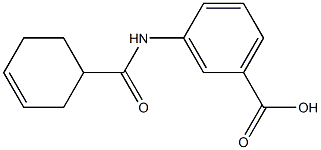 3-[(cyclohex-3-en-1-ylcarbonyl)amino]benzoic acid Struktur