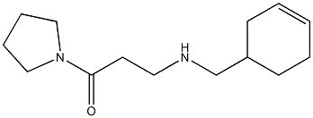 3-[(cyclohex-3-en-1-ylmethyl)amino]-1-(pyrrolidin-1-yl)propan-1-one Struktur