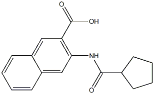 3-[(cyclopentylcarbonyl)amino]-2-naphthoic acid Struktur