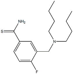 3-[(dibutylamino)methyl]-4-fluorobenzene-1-carbothioamide Struktur