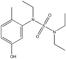 3-[(diethylsulfamoyl)(ethyl)amino]-4-methylphenol Struktur